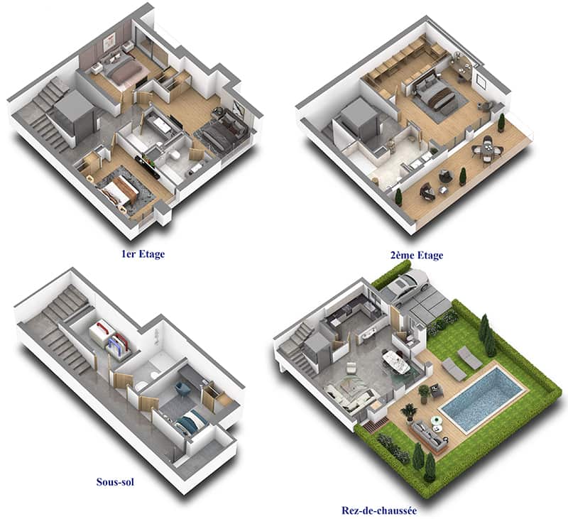 Promenade de Darb - Plans 3D Villa 42