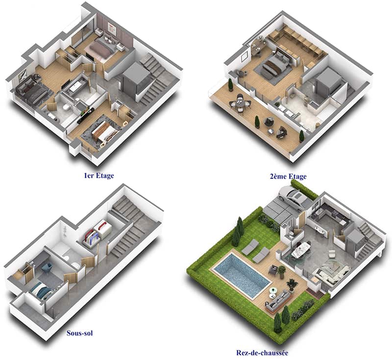 Promenade de Darb - Plans 3D Villa 43